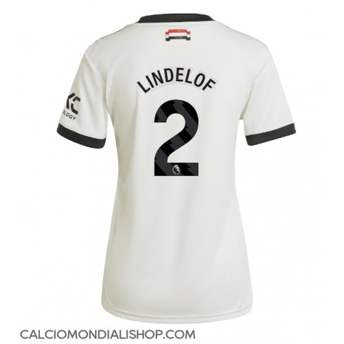 Maglie da calcio Manchester United Victor Lindelof #2 Terza Maglia Femminile 2024-25 Manica Corta